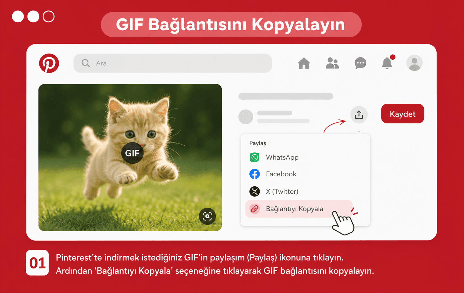 GIF Bağlantısını Kopyalayın